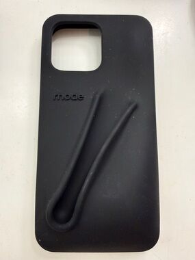 RHODE Black Silicone Phone Case with Integrated lipgloss slot